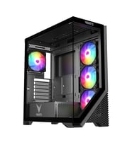 VENTO VG4202FL Mid Tower, 850W 80+ Siyah, Temperli Cam, RGB, ATX GAMING KASA