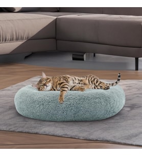 Peluş Kedi ve Köpek Yatağı Beyaz Renkte, Pugalo Ekonomik Kedi Yatağı Gri