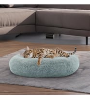 Peluş Kedi ve Köpek Yatağı Beyaz Renkte, Pugalo Ekonomik Kedi Yatağı Gri
