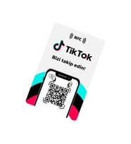 NFC ve QR Kodlu TikTok Takip Kartı