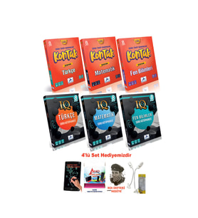 paraf yayınları 2025-2026 8.Sınıf Müf.Türkçe - Matematik - Fen Bilimler IQ Soru + Kontak 36 Hafta Deneme Ultra Set (Çok Renkli)