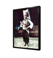 Atatürk Yeniçeri Kıyafetiyle Çerçeveli Mdf Tablo
