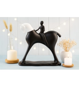 Dekoratif Lady On Horse Abstract Figür C1742