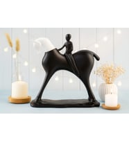 Dekoratif Lady On Horse Abstract Figür C1742