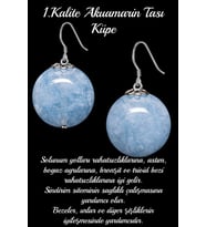 Sertifikalı Akuamarin Taşı Doğal Taş Küpe - 1.kalite (Çok Renkli)