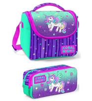 Coral High Yeşil Mor Unicorn Kız Çocuk Beslenme Çantası Seti