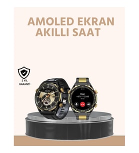 Mey İthalat® Amoled Ekran Akıllı Saat Uyku Nabız Adım Ölçer Su Geçirmez
