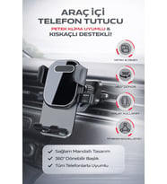Araç İçi havalandırma Telefon Tutucu Petek Kıskaçlı 360° Döner Sabitleyici Destekli Universal Tutucu