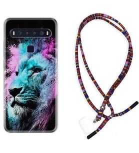 TCL 10L 10 Plus 10SE 20E 20SE 30 L7 Kılıf Boyun Asklı Rasta Silikon Pink Blue Leon 1603