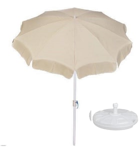 Zeyycamping Kalın Kumaş 200 cm Plaj Bahçe Balkon Teras Kamp Şemşiye + Taşıma Çantası +22 Litre Bidon