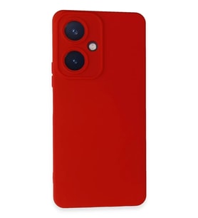 Newface Vivo Y27 Kılıf Nano içi Kadife Silikon - Kırmızı
