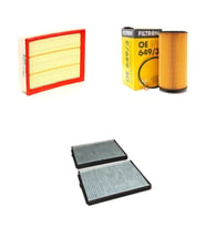 Bosch Filtre Bakım Seti BMW 5 SERİSİ E39 540i Benzin 1996-2001 Hava + Yağ f. + Polen Filtre Sardes