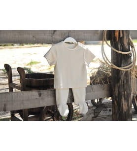 Naturaborn GOTS Organik Sertifikalı Bebek T-Shirt (Bej)