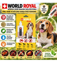 World Royal Köpek Derisi Bakım Solüsyonu, Tüm Köpek Cinsleri İçin, Kolay Uygulama