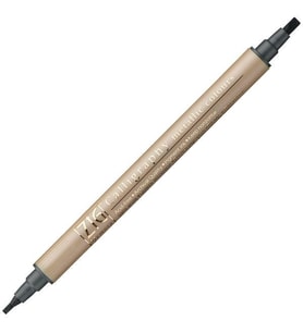 Zig Çift Uçlu Yaldızlı Kaligrafi Kalemi 2 mm + 3.5 mm 127 Metallic Black 