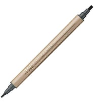 Zig Çift Uçlu Yaldızlı Kaligrafi Kalemi 2 mm + 3.5 mm 127 Metallic Black 