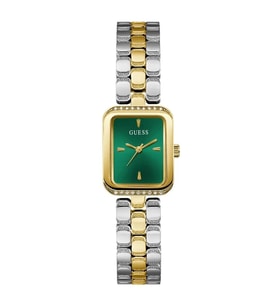 GUESS GUGW0865L6 YEŞİL KADRAN ALTIN KAPLAMA DİKDÖRTGEN KADIN KOL SAATİ