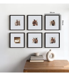 Sök-Tak Siyah Fotoğraf Çerçeve Seti 6 Adet 30x30Cm