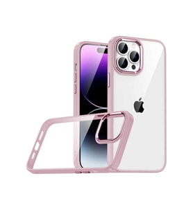 Apple iPhone 14 Pro Max Uyumlu Kılıf Zore Flora Kapak (Rose Gold Altın)