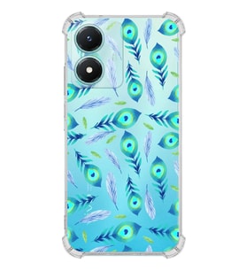 PrintiFy Vivo Y16 Uyumlu Nazar Boncuğu 3 Baskılı Şeffaf Köşe Korumalı Antişok Kılıf