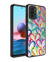 Xiaomi Redmi Note 10 Kılıf Aynalı Desenli Kamera Korumalı Parlak Zore Mirror Kılıf Kalp