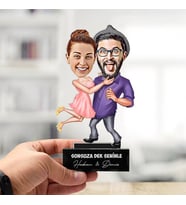 Kişiye Özel Aşk Bize Benzer Sevgiliye Hediye Karikatürlü Biblo