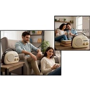 Crownwell Taşınabilir Bluetooth Retro Radyo Arizona Serisi / Grey