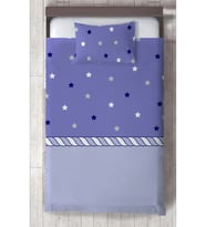 MEKTA HOME BEBEK VE ÇOCUK ODASI Yıldızlı ve Halat Desenli Yatak Örtüsü