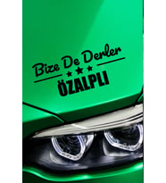 Van Özalp Siyah Araç Sticker  Van Bize De Derler  Özalplı 40x15 cm Oto Sticker