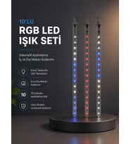 Kayan Yıldız Efektli Rgb Led Işık Seti İç Ve Dış Mekan Kullanımı