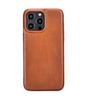 Apple iPhone 14 Pro Max Uyumlu Deri Arka Kapak ROCK RST2E (Taba)