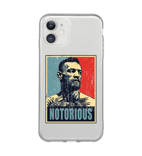 Iphone 11 Uyumlu Conor Mcgregor Notorious Desenli Şeffaf Telefon Kılıfı