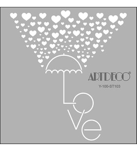 ARTDECO STENCİL 30X30CM  AŞK ŞEMSİYESİ 103