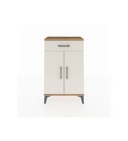 Arges Komodin 2 Raflı Tek Çekmeceli 2 Kapaklı 60x30x96 Çam-Aytaşı