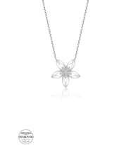 Swarovski Zirconia Kadın Çiçek Gümüş Kolye