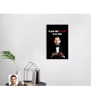 BK Gift Kişiye Özel Godfather Baba Karikatürlü Dekoratif Ahşap Siyah Çerçeveli Tablo-4