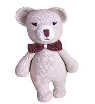 Kapşonlu Koca Ayı Boss Amigurumi Organik Oyuncak