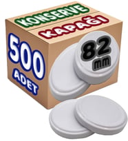 Konserve Kavanoz Kapağı Büyük Standart (82mm) 500 Lü Set (Beyaz)
