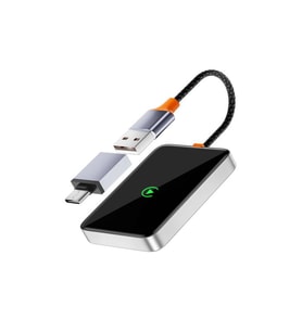 2in1 USB TYPE-C Giriş'li Wireless Kablosuz Apple Android CarPlay Bluetooth Araç Kiti Adaptör
