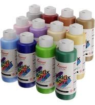 Pastel Renkler Akrilik Boya 12'li Set 12x120 ml