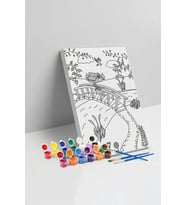 Köprü Manzaralı Mandala Tuval Boyama Seti 40x50 cm