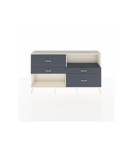 Arges Konsol Tek Raflı 4 Çekmeceli  176x30x99 Aytaşı-Antrasit