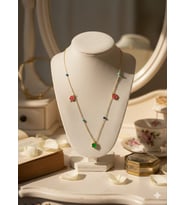 925 Ayar Mineli Özel Harfli Nazar Gözlü 3 Yonca Kolye.rose.gold.rodaj Yonca