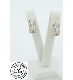 STİL İNCİSİ/XUPING JEWELRY ZİRKON TAŞLI KÜPE (Altın Rengi)