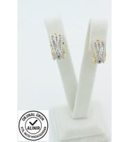 STİL İNCİSİ/XUPING JEWELRY ZİRKON TAŞLI KÜPE (Altın Rengi)