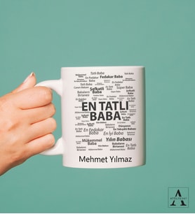 Kişiye Özel En Tatlı Baba Babalar Günü Tasarım Kupa