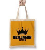 Benjamin Name Custom Design Gift Baby-Gift For Him Bez Çanta Uzun Saplı