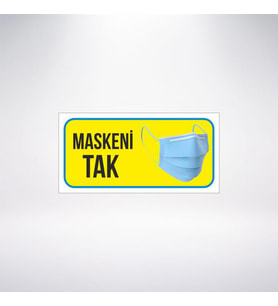 Maskeni Tak 20x10 21x28 Arkası Sticker
