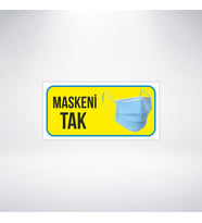 Maskeni Tak 20x10 21x28 Arkası Sticker