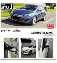 Opel Astra Uyumlu J (2009-2015) Sedan Batman Yarasa Ayna Kapağı (Parlak Siyah)